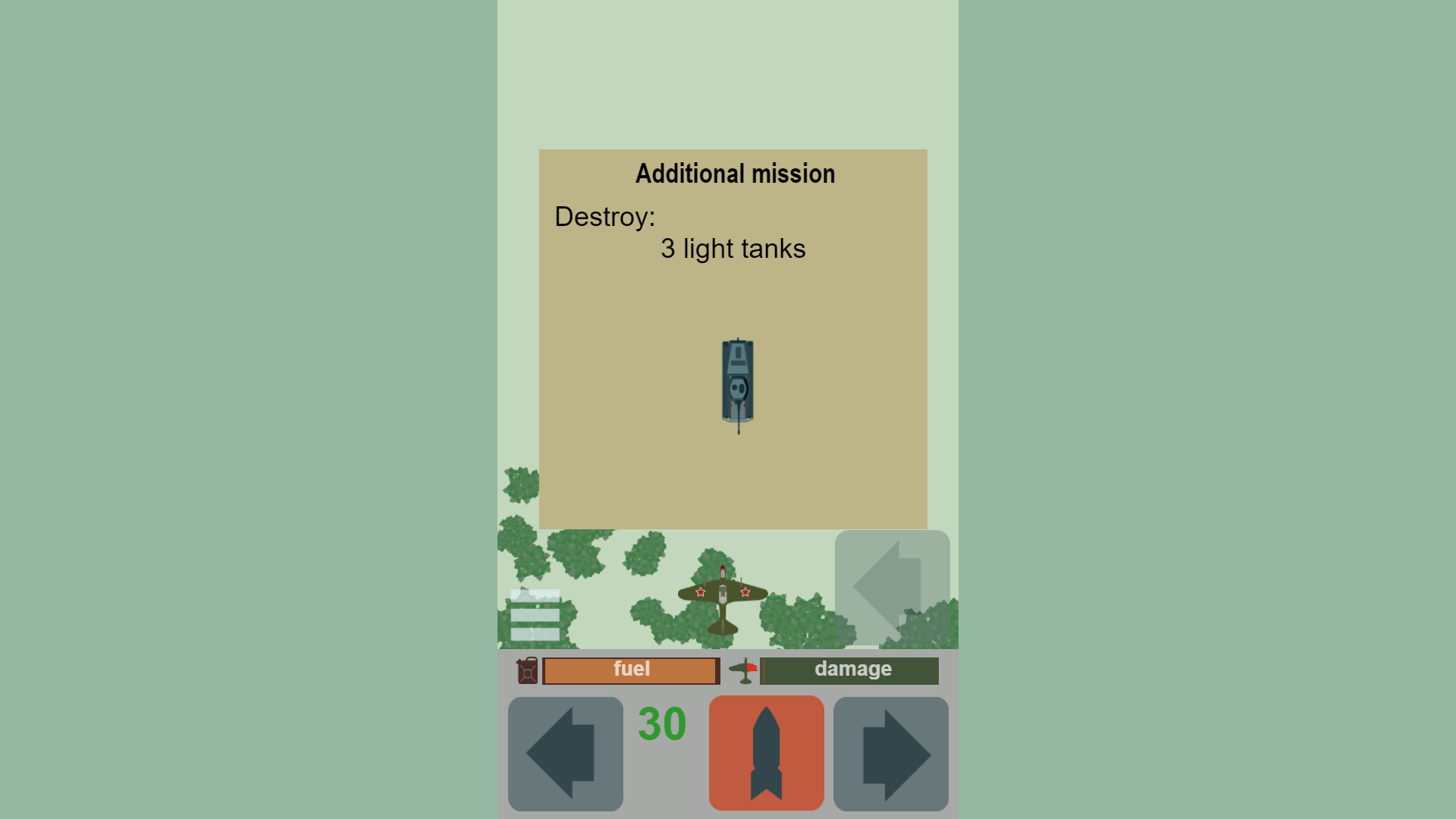 Attack aircraft strike screenshot