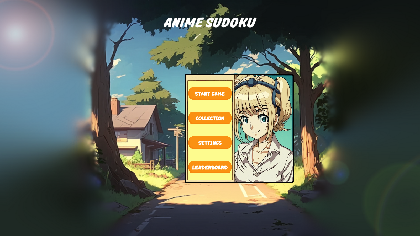 Anime sudoku screenshot
