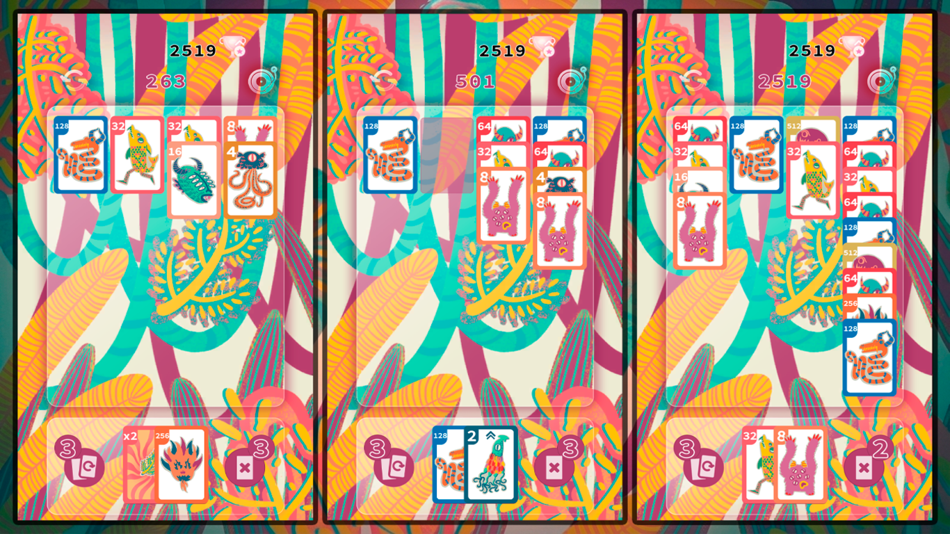 2048 Monster Merge Soltaire — screenshot 1