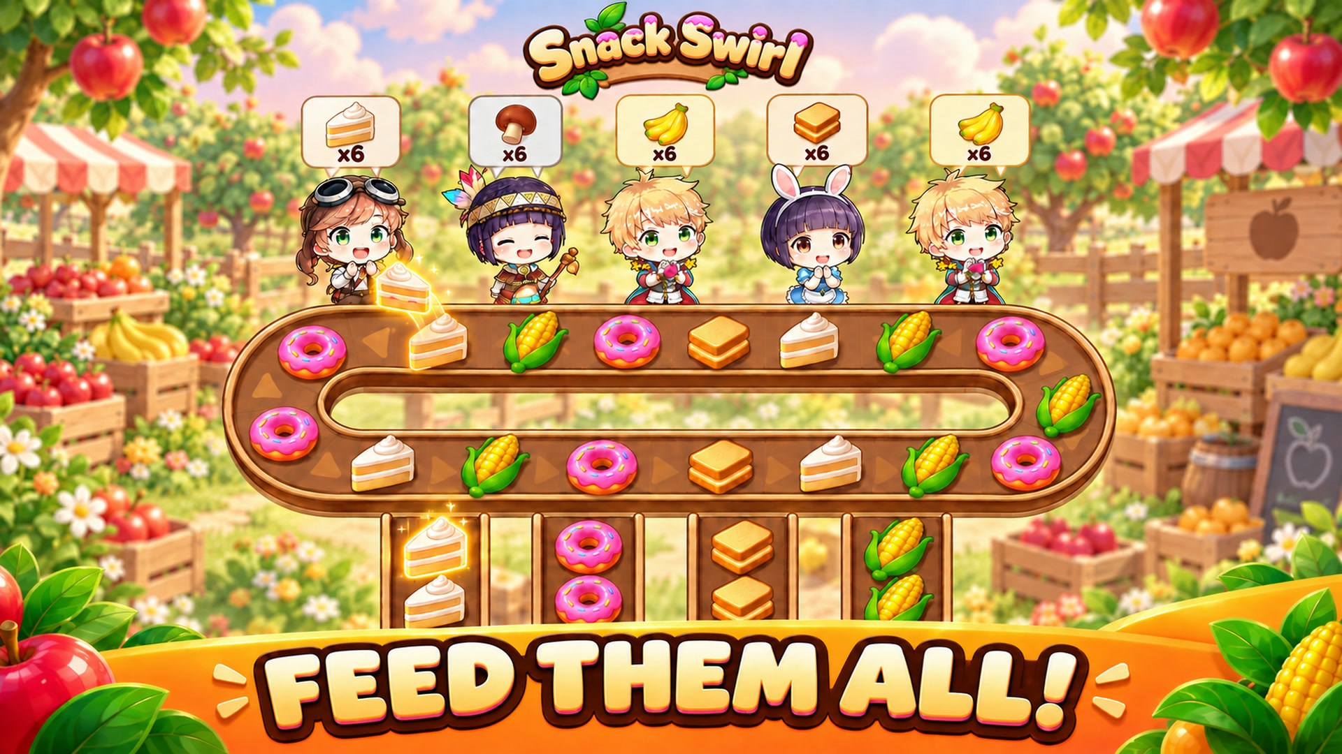 Snack Swirl: Food Sort — screenshot 1