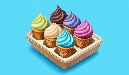 Ice cream sort. Drag and match
