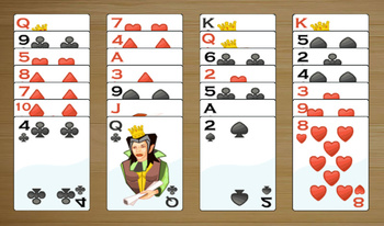 Kartlarda Solitaire Ücretsiz hücre