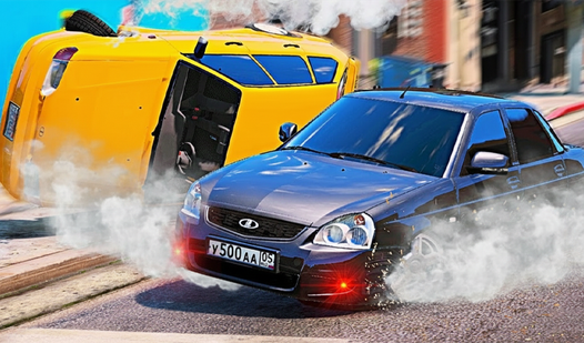 Русский Дрифт Гонщик Суета в Городе!