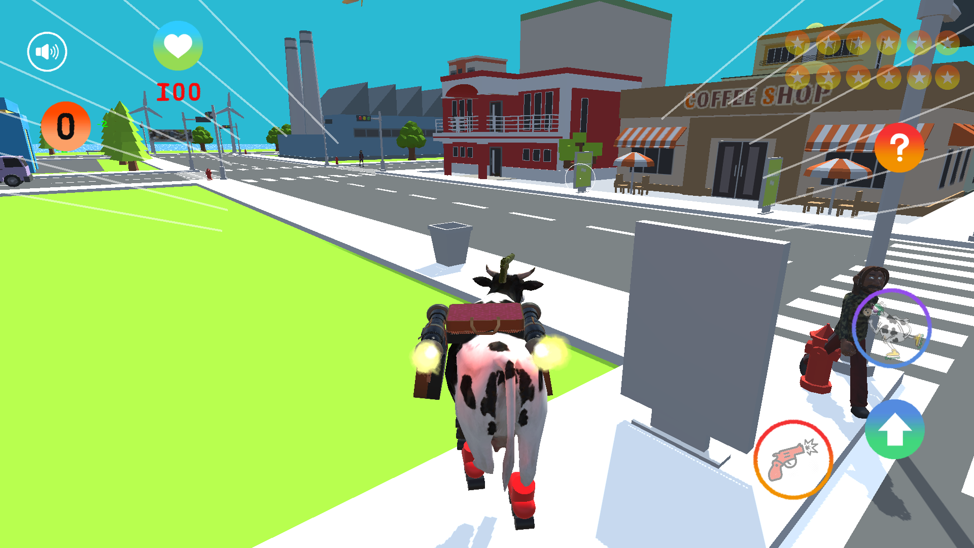 Cow run, police! screenshot