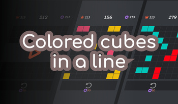 Colored cubes in a line