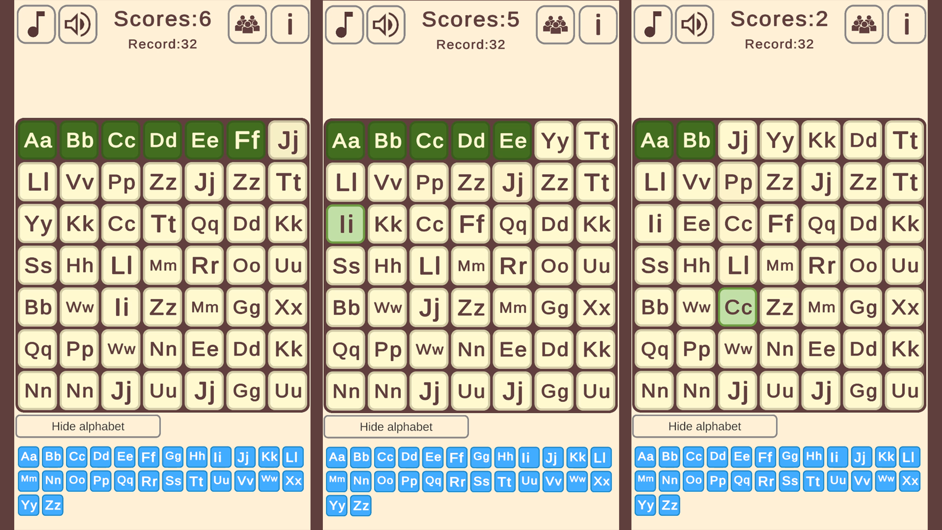 Letters in Alphabetical Order : Sequence — screenshot 2