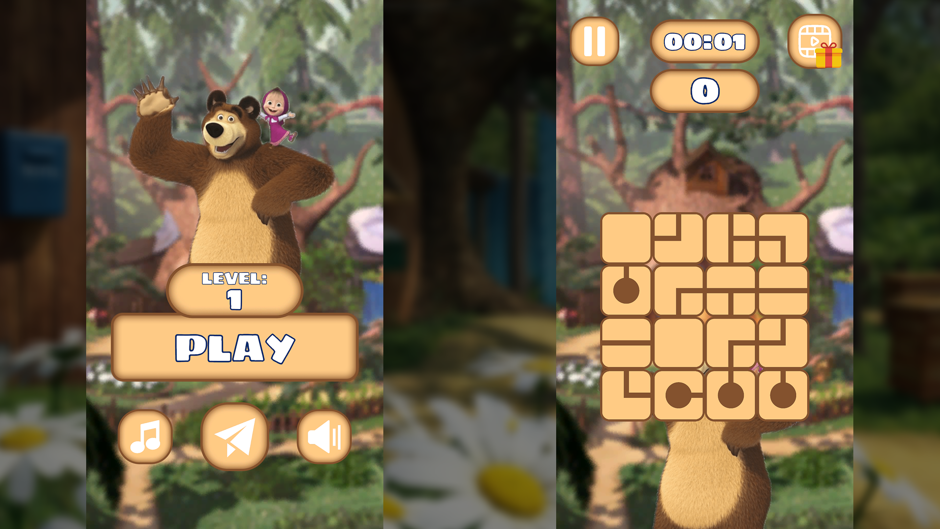 Put the puzzles together with Masha! — screenshot 1