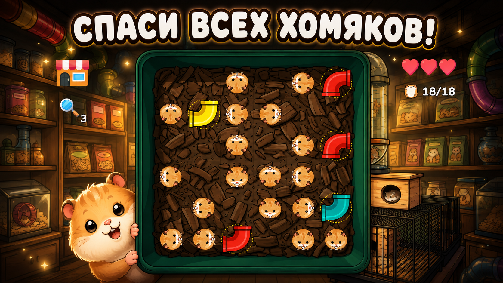 Стрелки: Спаси хомяков — screenshot 1