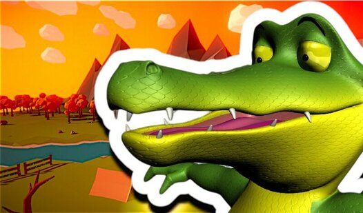 Flying with a crocodile