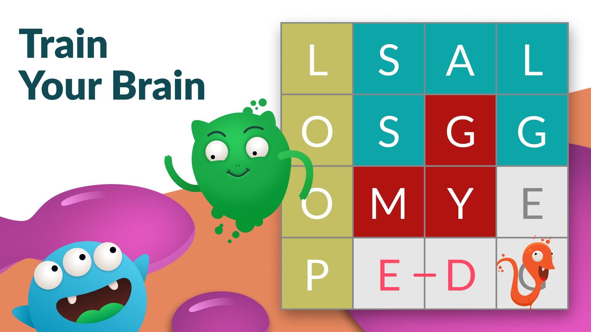Fillwords word search in square screenshot