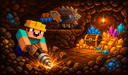 Noob Digger. Pro Drill Miner