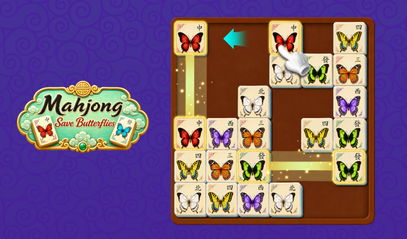 Mahjong Save Butterflies game cover