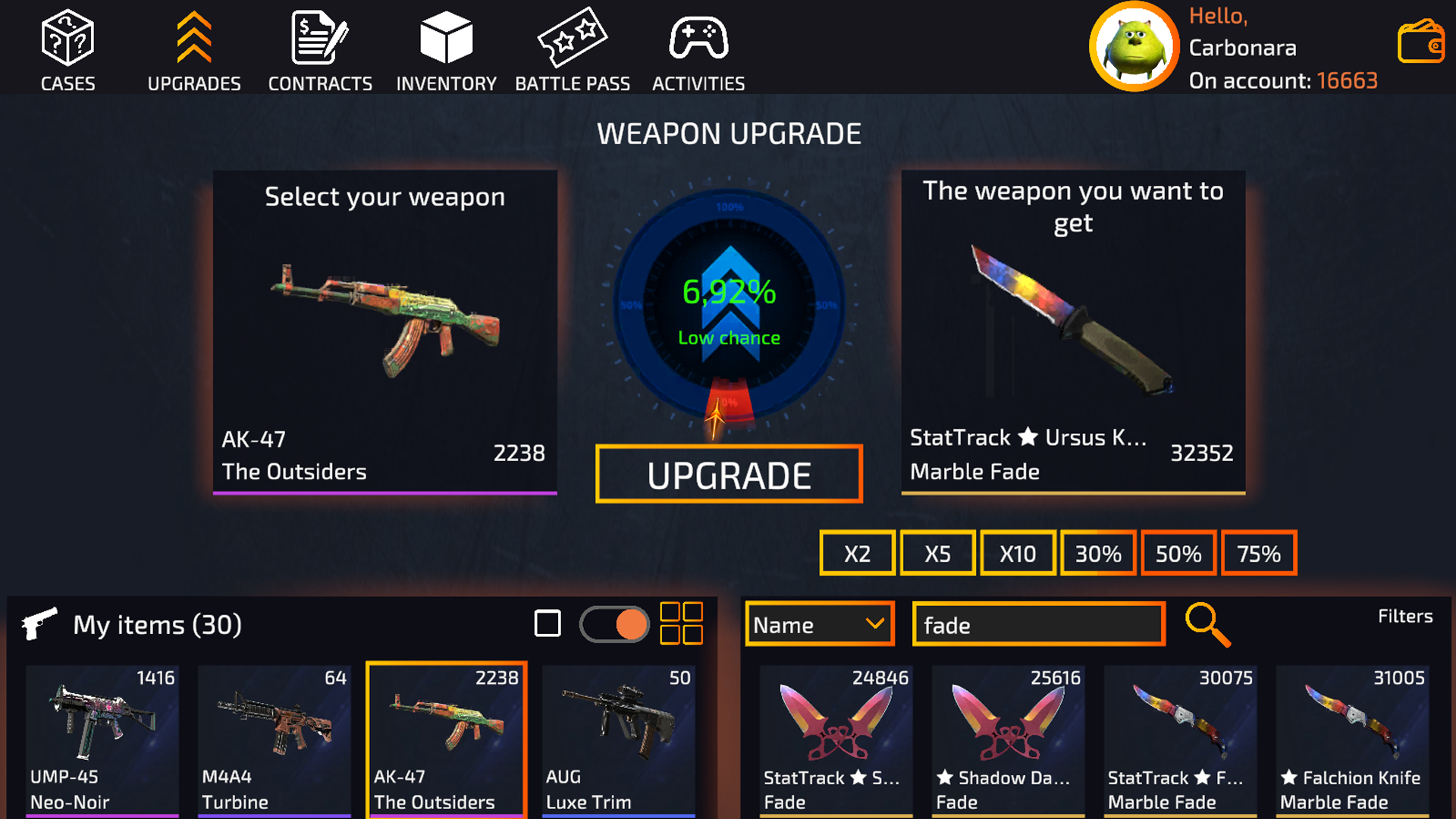 Battle of cases — screenshot 2