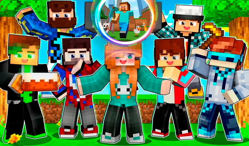 Steve, Nubik, Lenya, Enderman and music! game cover