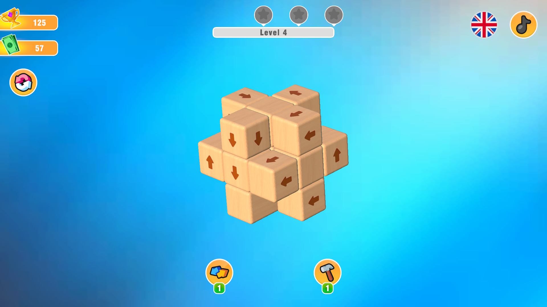 Tap Away Cube With Arrows — screenshot 1