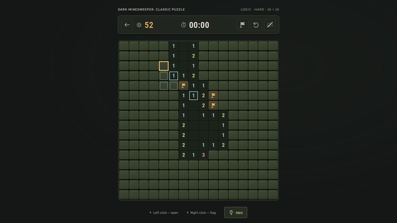Dark Minesweeper. Classic puzzle — screenshot 3
