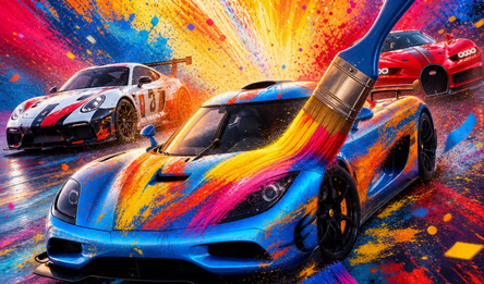 Supercars: Color by Number