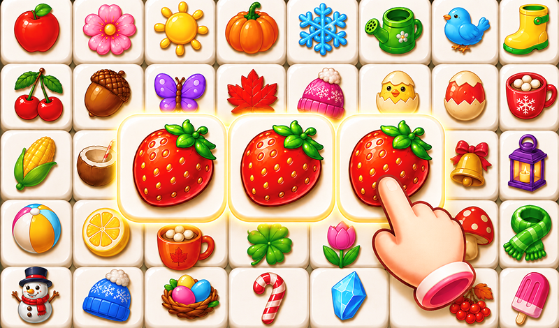 Tiles 3 in a Row: Cozy Garden game cover