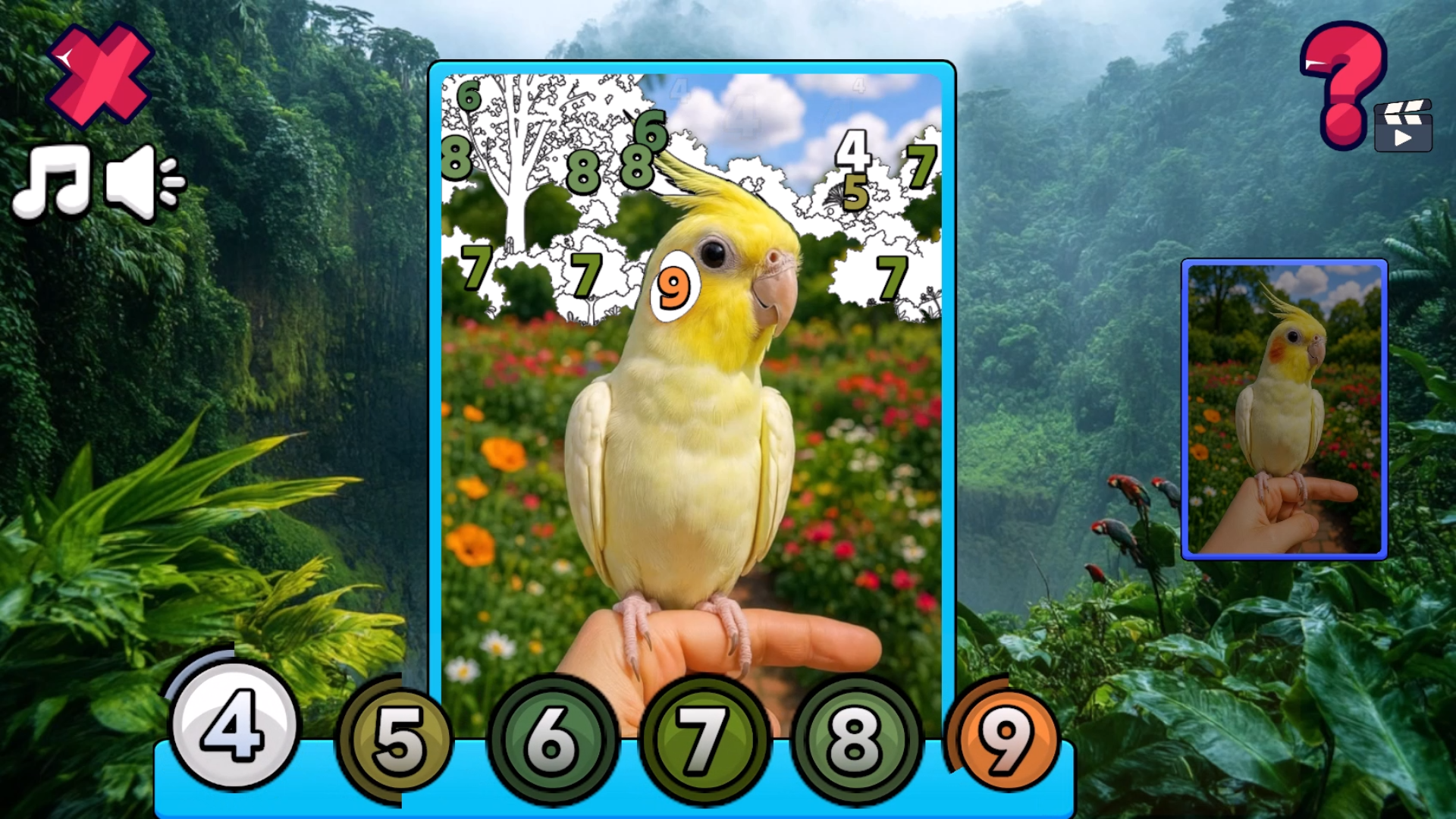 Colorful Parrots: Color by Number — screenshot 10