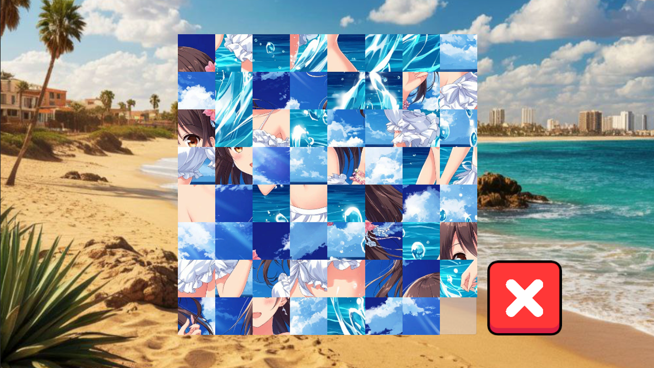 Girls on the beach puzzles screenshot
