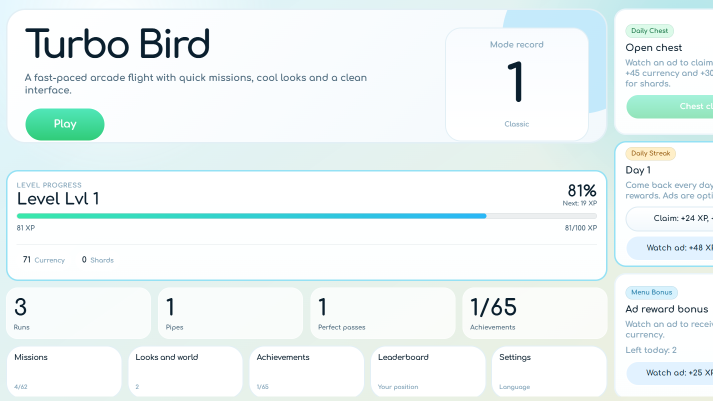 Turbo Bird — screenshot 1