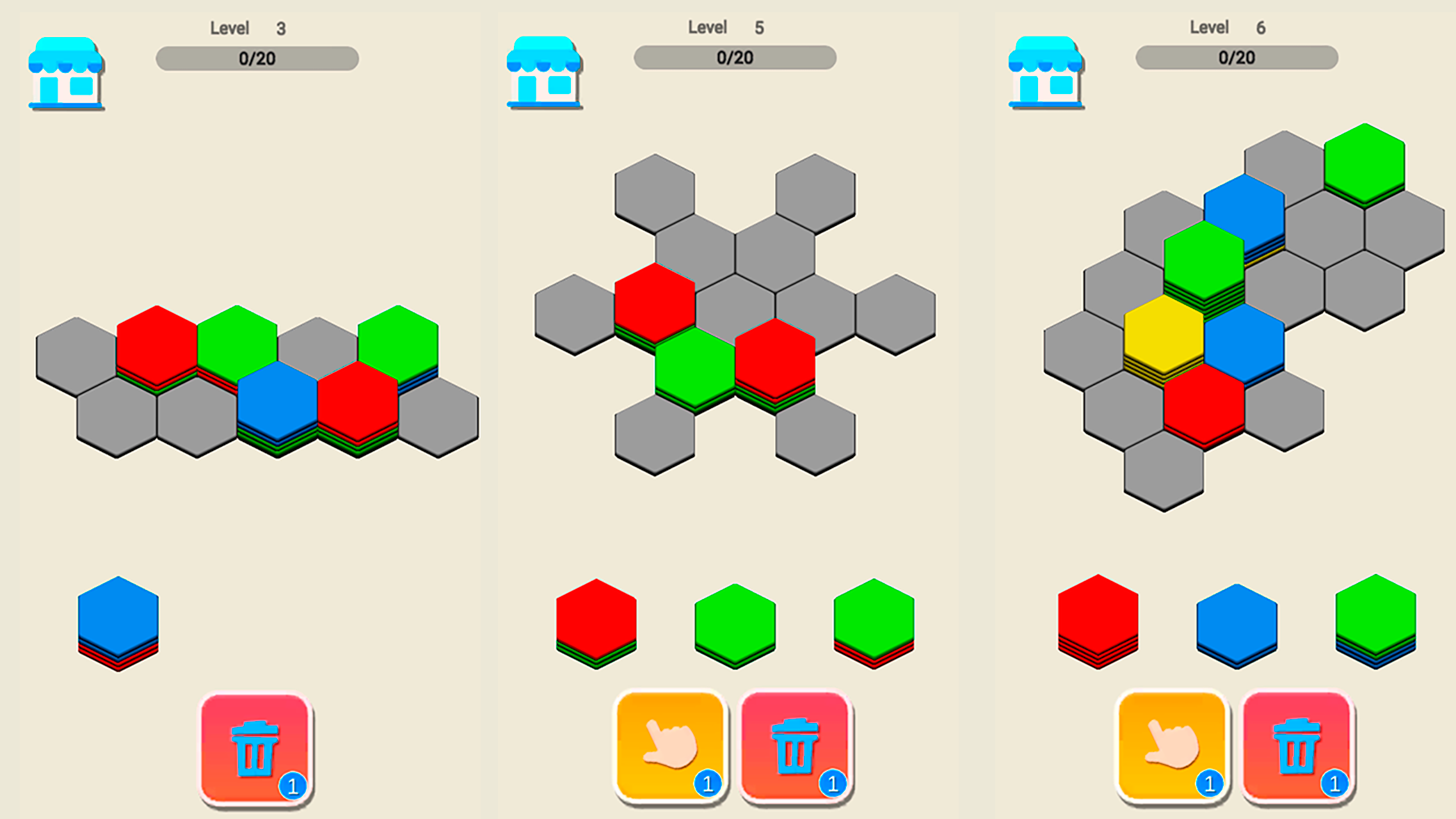 Sorting hexes — screenshot 1