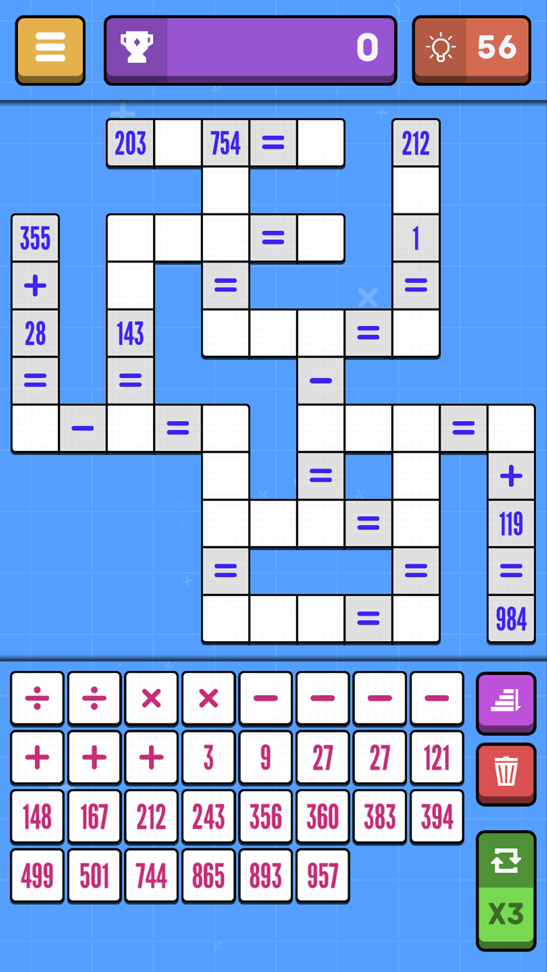 Mathematical crossword screenshot 8