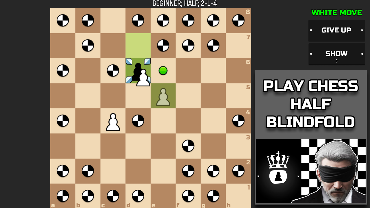 Chess - blindfold game screenshot