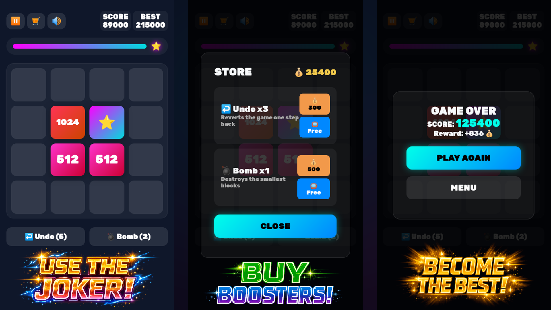 2048 Neon Merge — screenshot 1