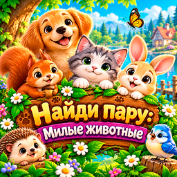 Найди пару: Милые животные