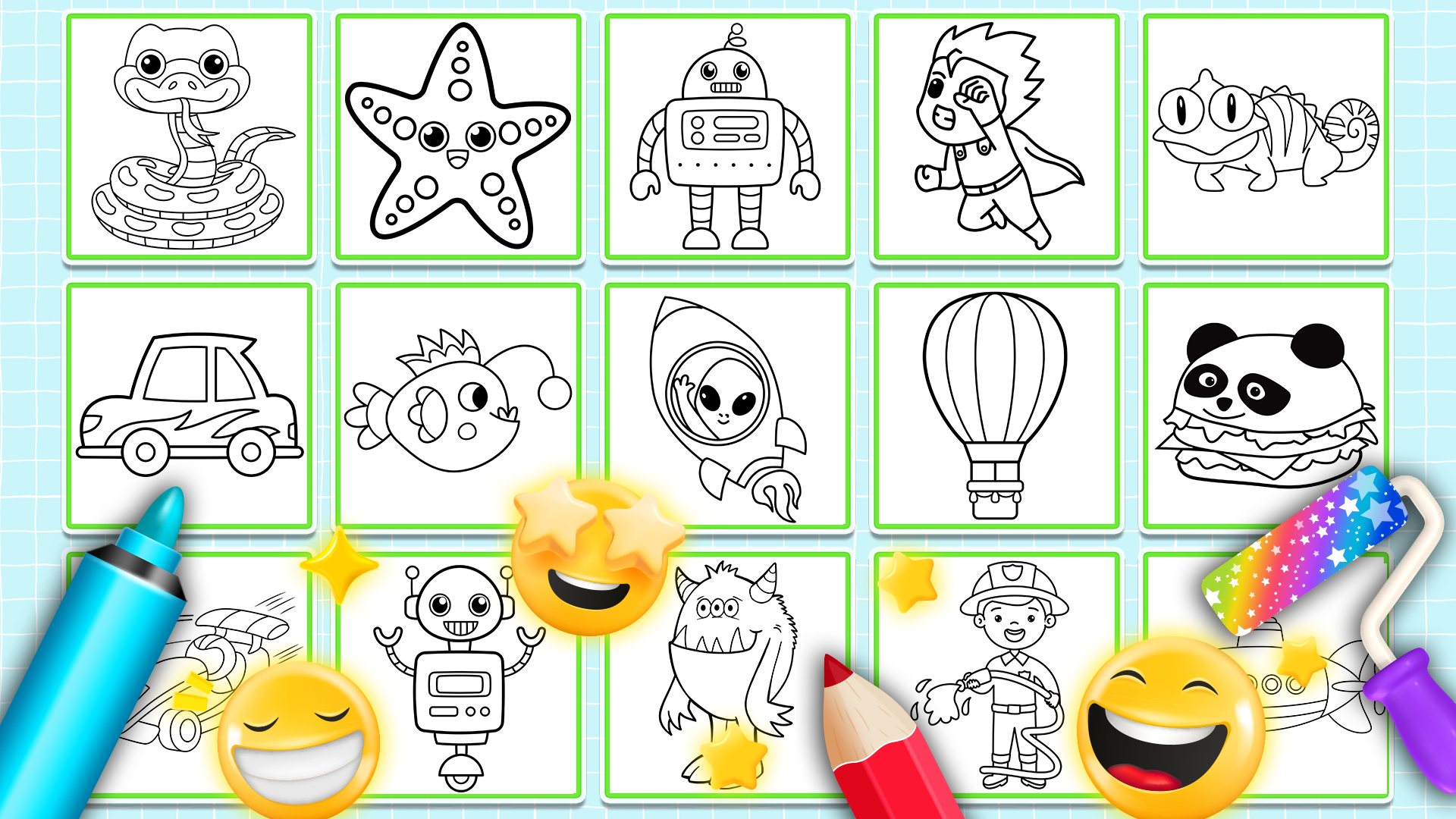 Coloring game for kids 6 years old screenshot