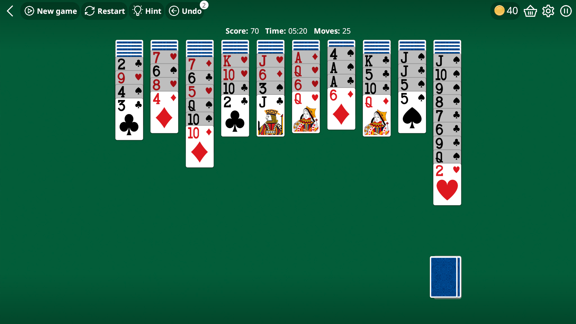 Spider Solitaire Online 1 - 2 - 4 suits — screenshot 1