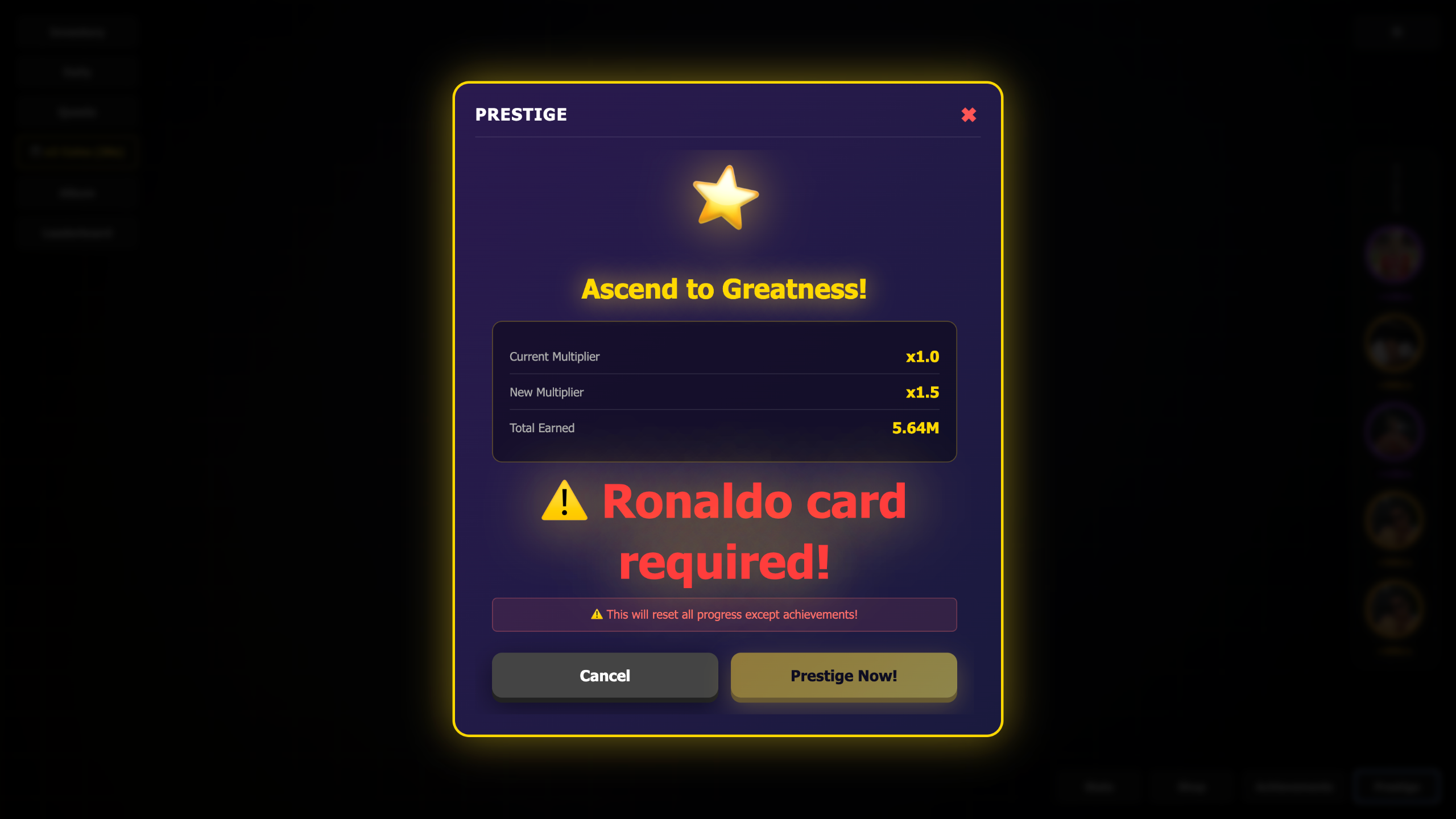 Ronaldo RNG: Card Collection screenshot