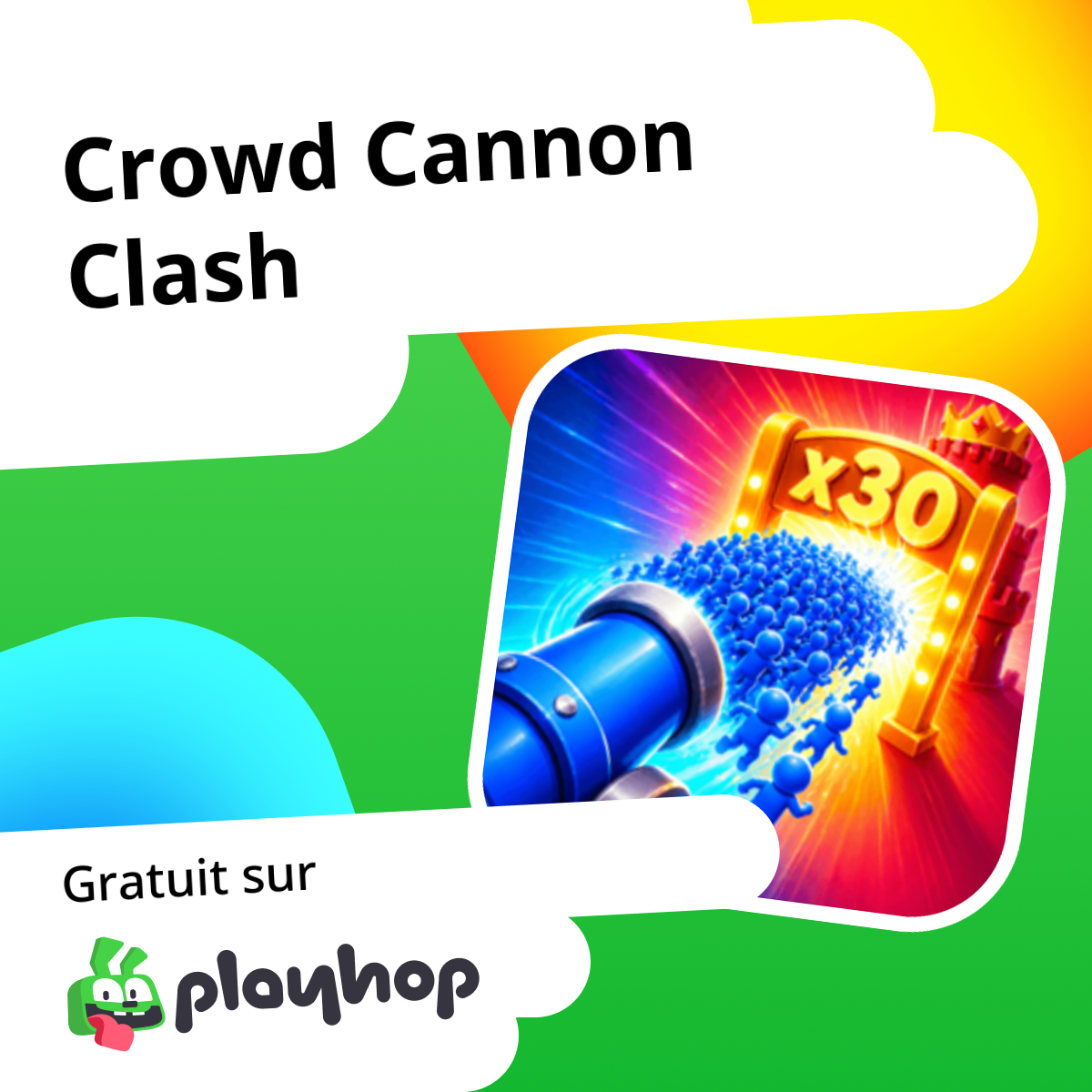 Crowd Cannon Clash: Jouez en ligne gratuitement sur Playhop