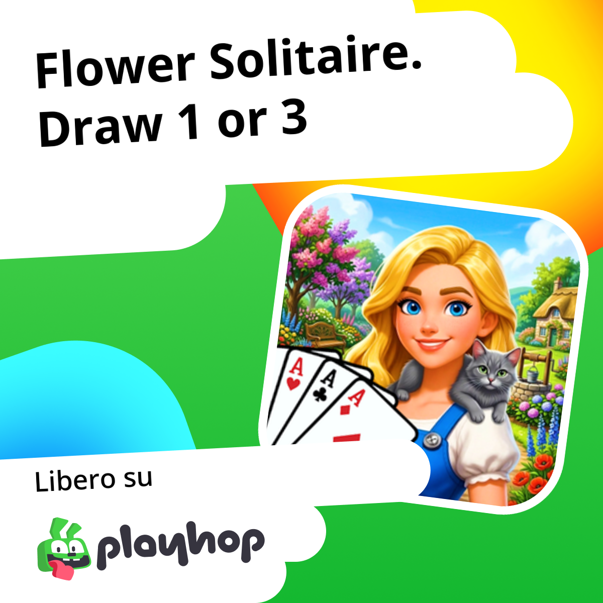 Flower Solitaire. Draw 1 or 3: Gioca Gratis Online su Playhop