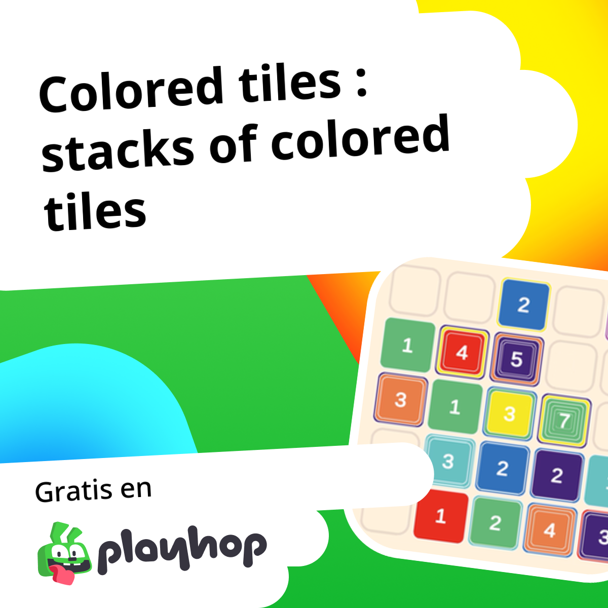 Color Tiles Solitaire Colored tiles : stacks of colored tiles: Juega en línea gratis en Playhop