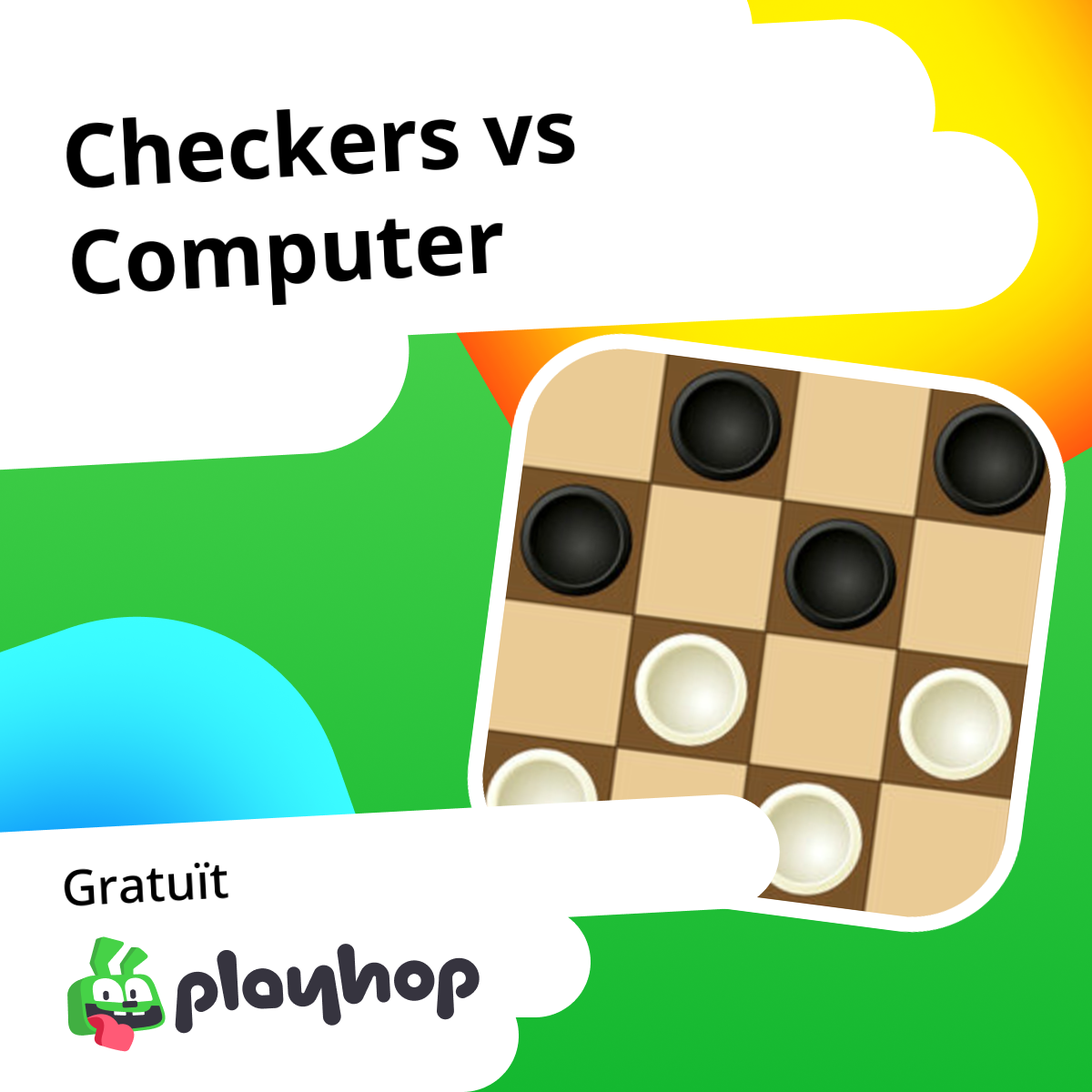 Checkes Couter Checkers vs Computer: Juga en línia de franc a Playhop