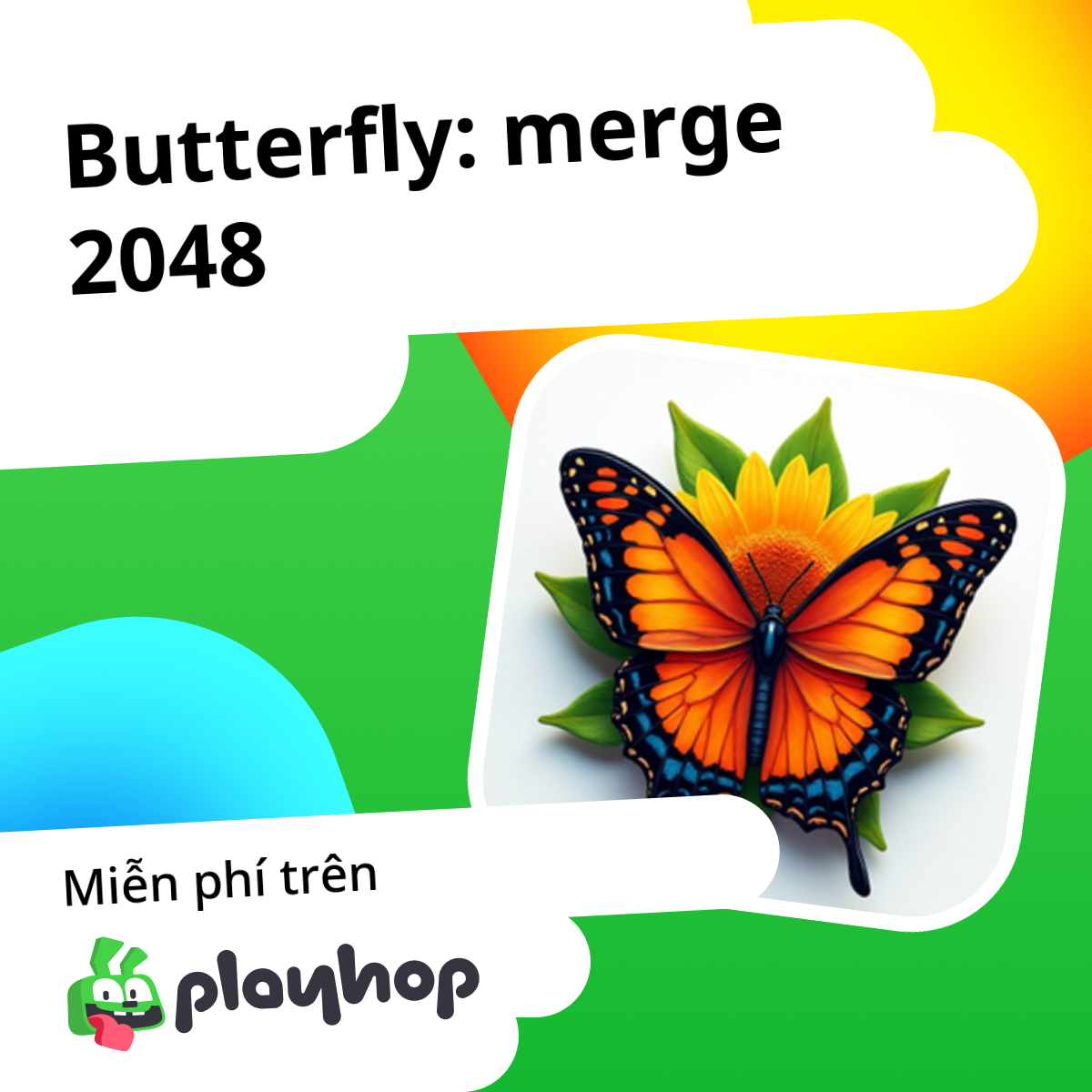 Butterfly: merge 2048: Chơi trực tuyến miễn phí trên Playhop