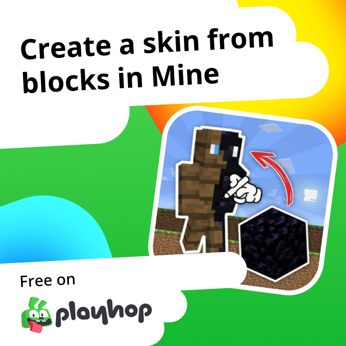 User Progress Graph Create a skin from blocks in Mine: Play Online For Free On Playhop