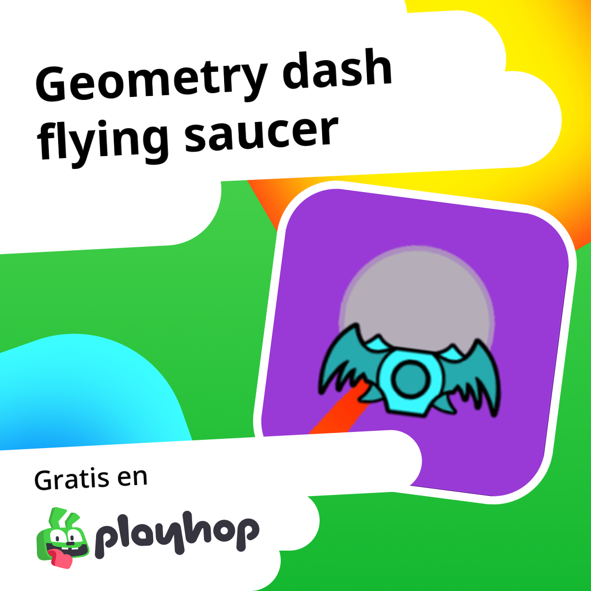 Geometry dash flying saucer: Juega en línea gratis en Playhop