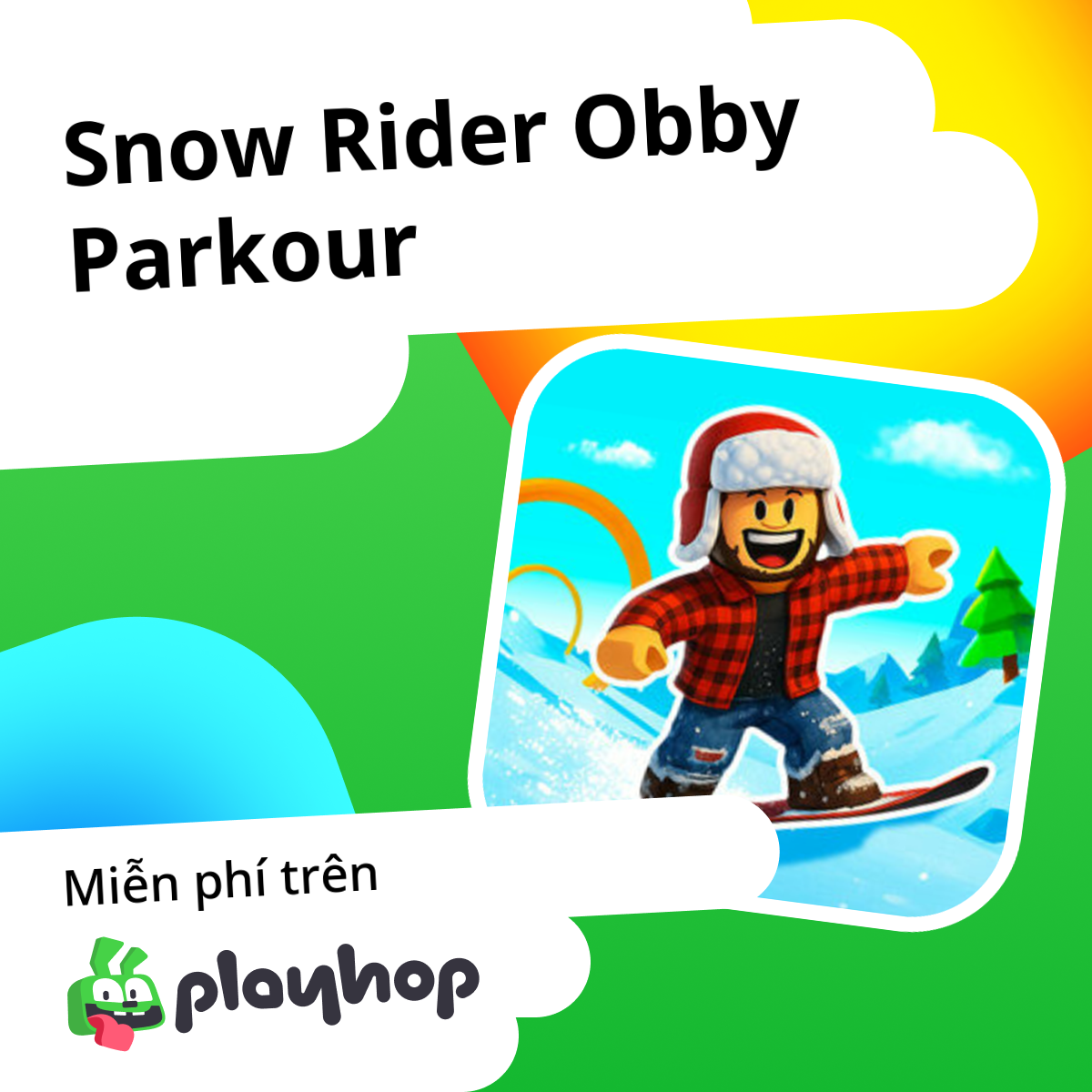 Snow Rider Obby Parkour: Chơi trực tuyến miễn phí trên Playhop