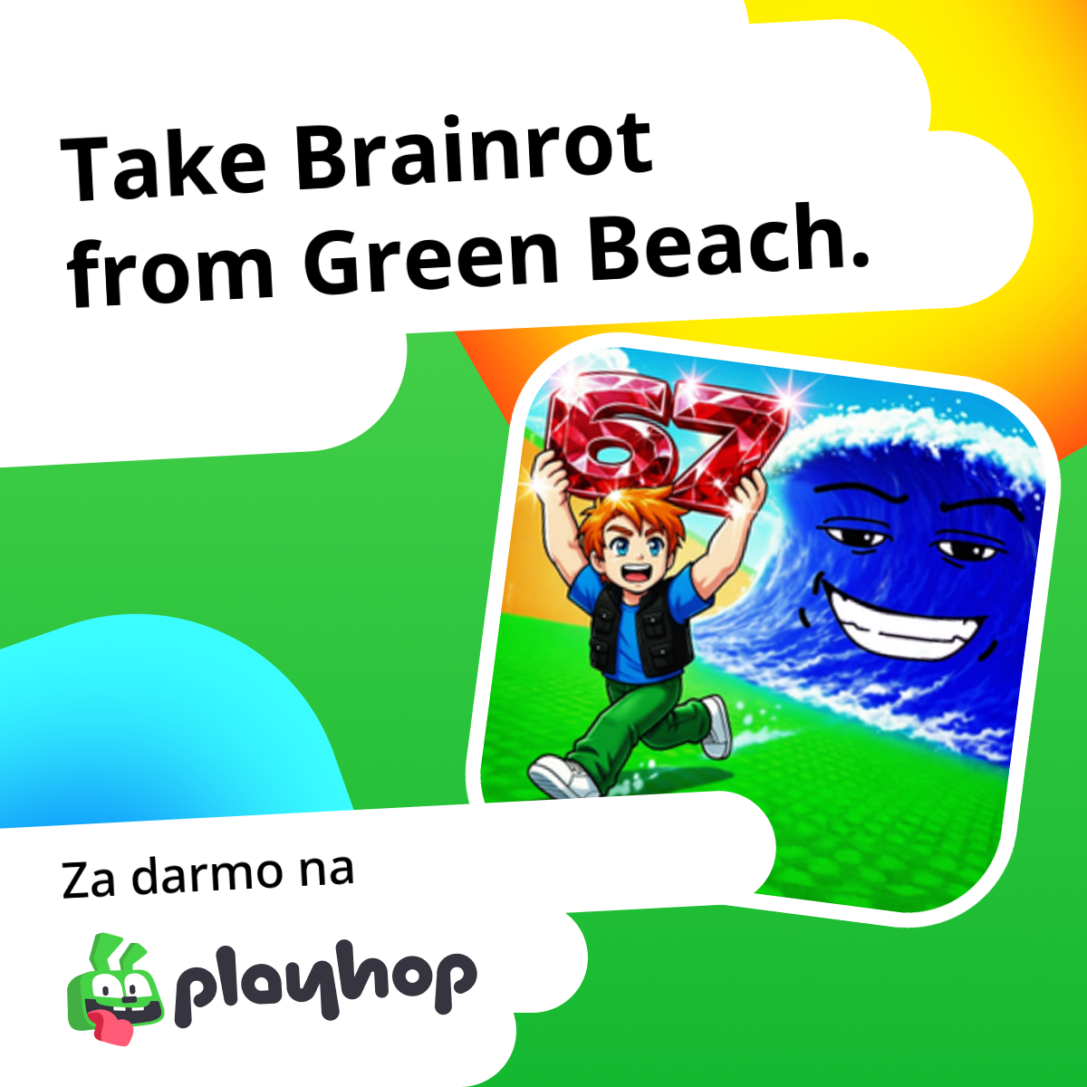 Take Brainrot from Green Beach.: Graj Za Darmo Online w Playhop