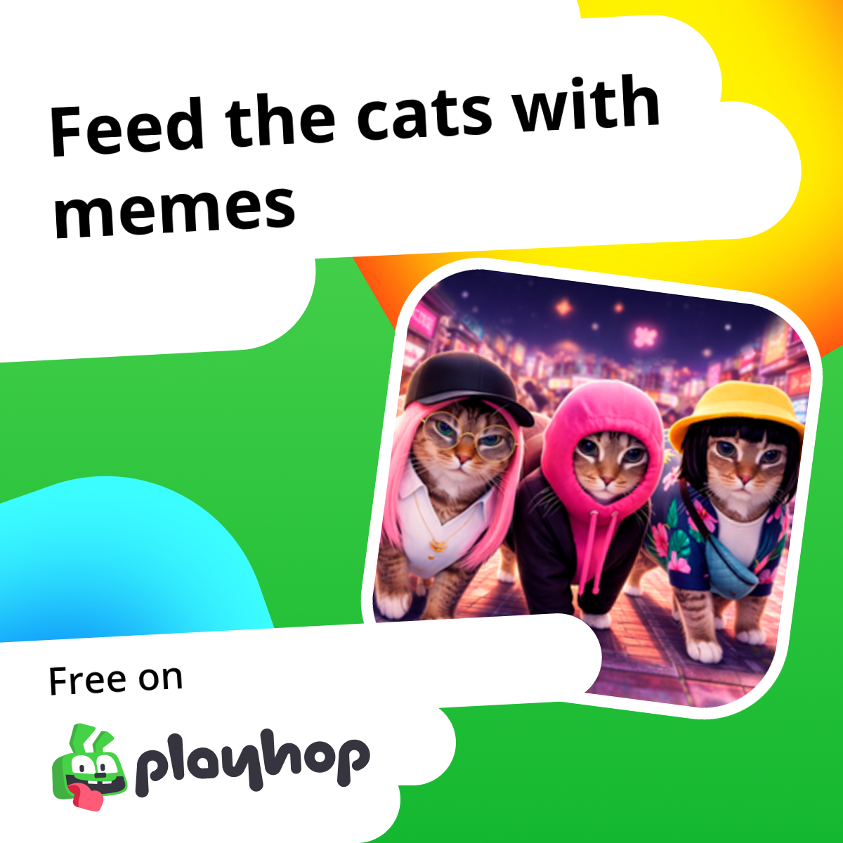 Feed the cats with memes Play Online For Free On Playhop
