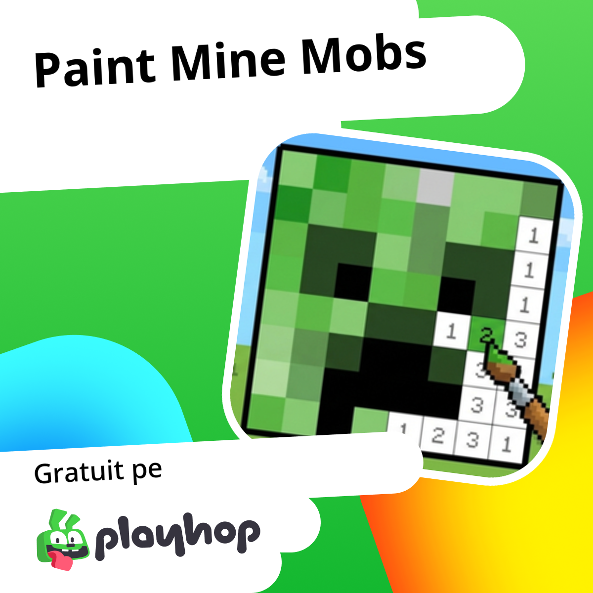 Paint Mine Mobs: Joacă Online Gratuit pe Playhop