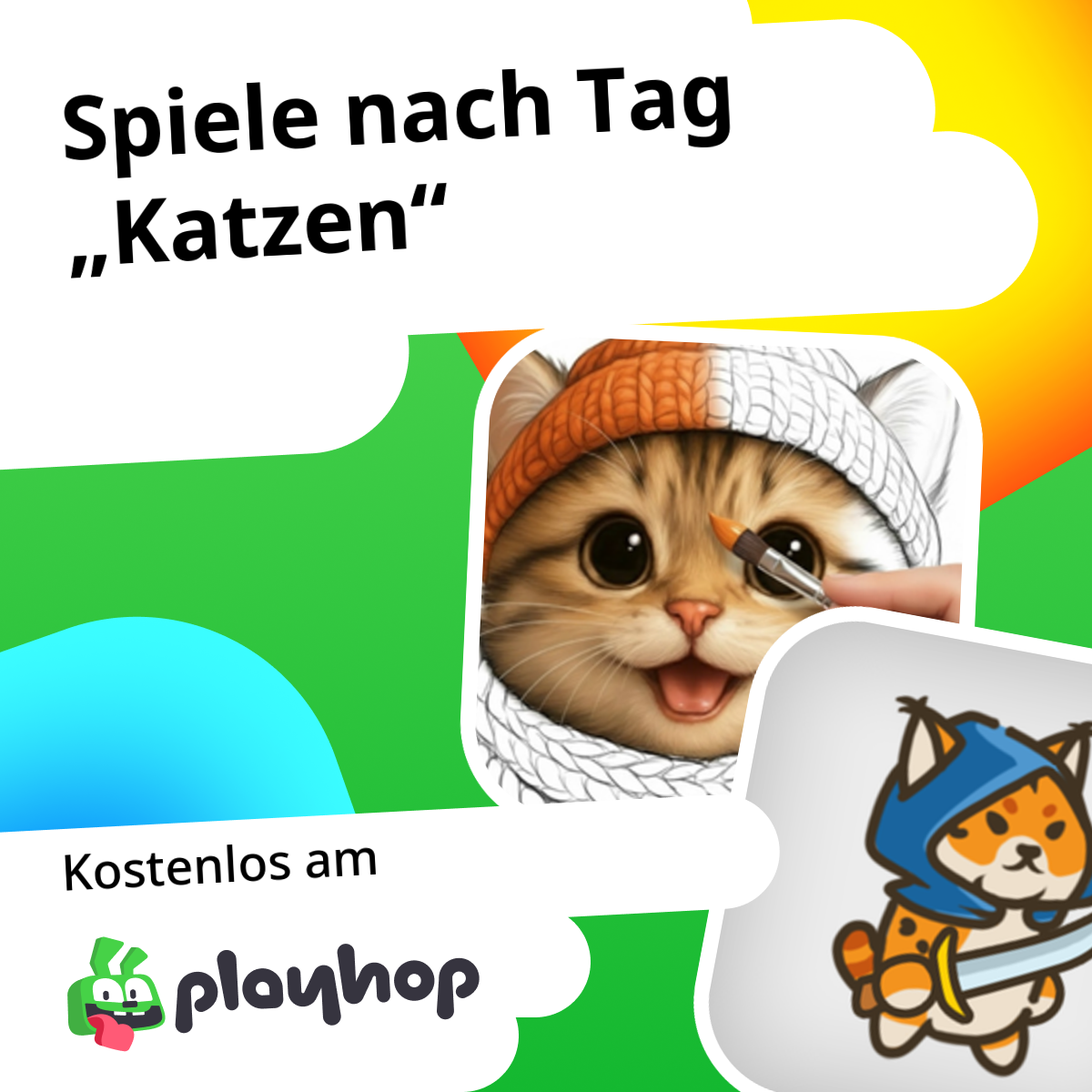  Katzen Spiele: Online Kostenlos Spielen auf Playhop Illustration 