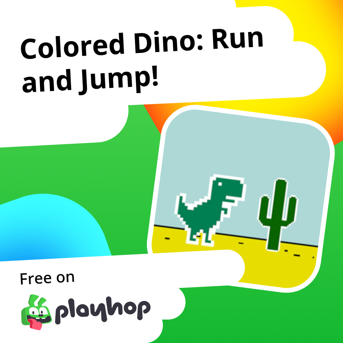 Colored Dino: Run and Jump!: Play Online For Free On Playhop