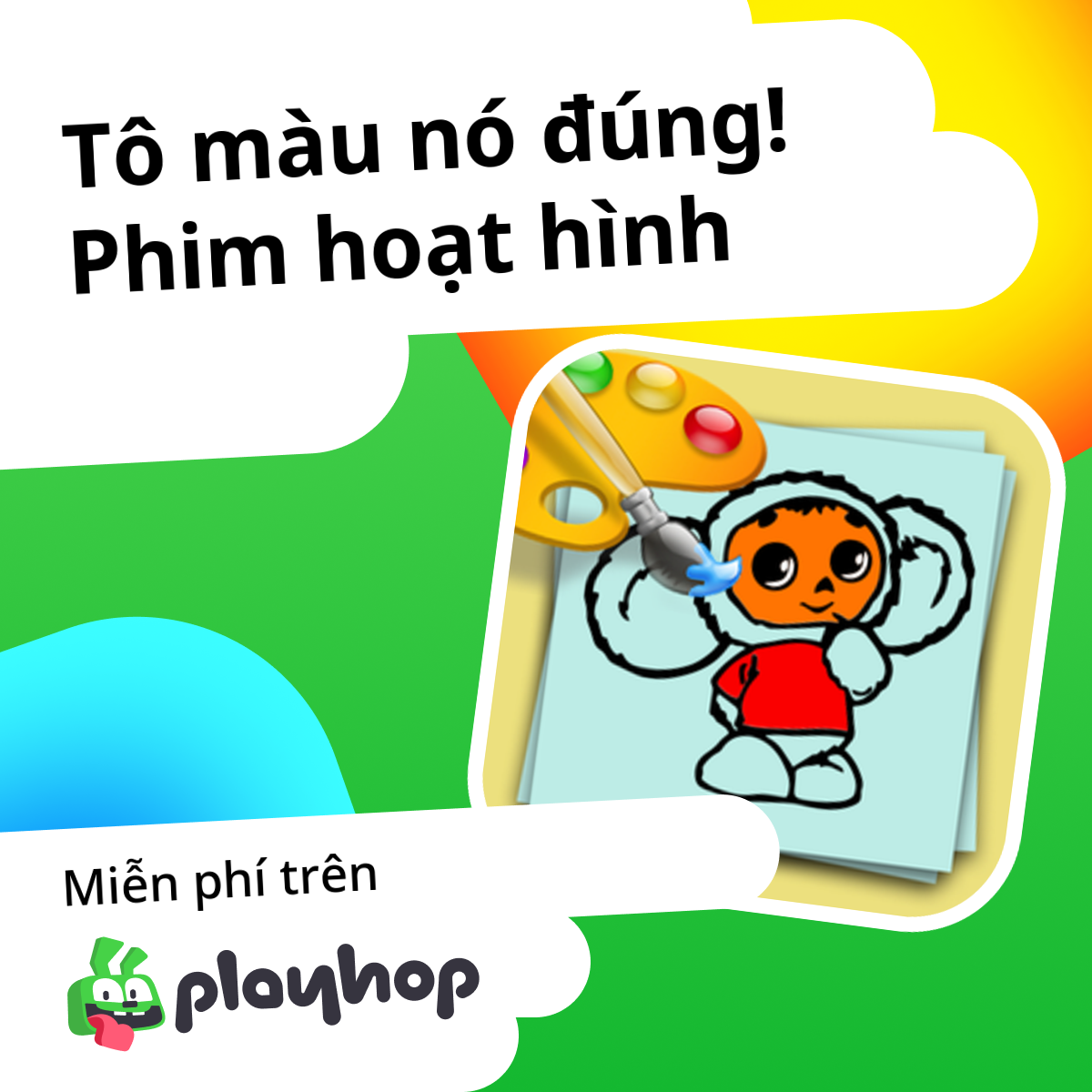 Tô màu nó đúng! Phim hoạt hình: Chơi trực tuyến miễn phí trên Playhop