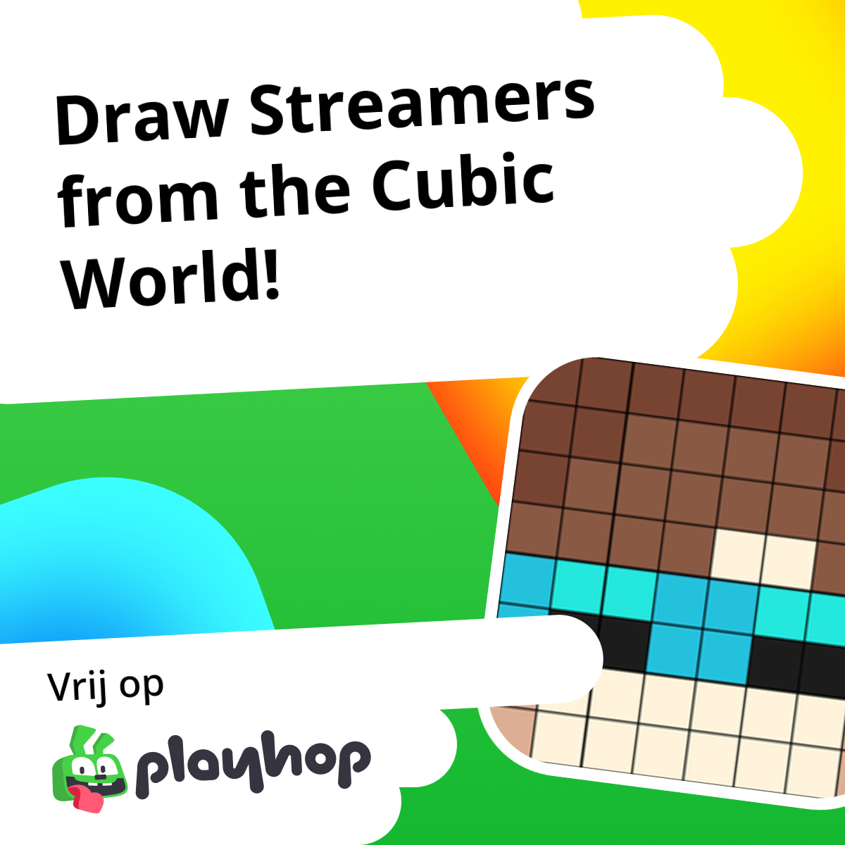 Draw Streamers from the Cubic World!: Speel Gratis Online op Playhop