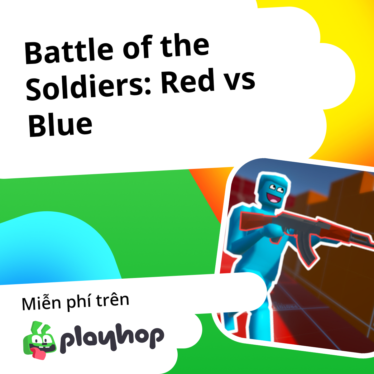Battle of the Soldiers: Red vs Blue: Chơi trực tuyến miễn phí trên Playhop