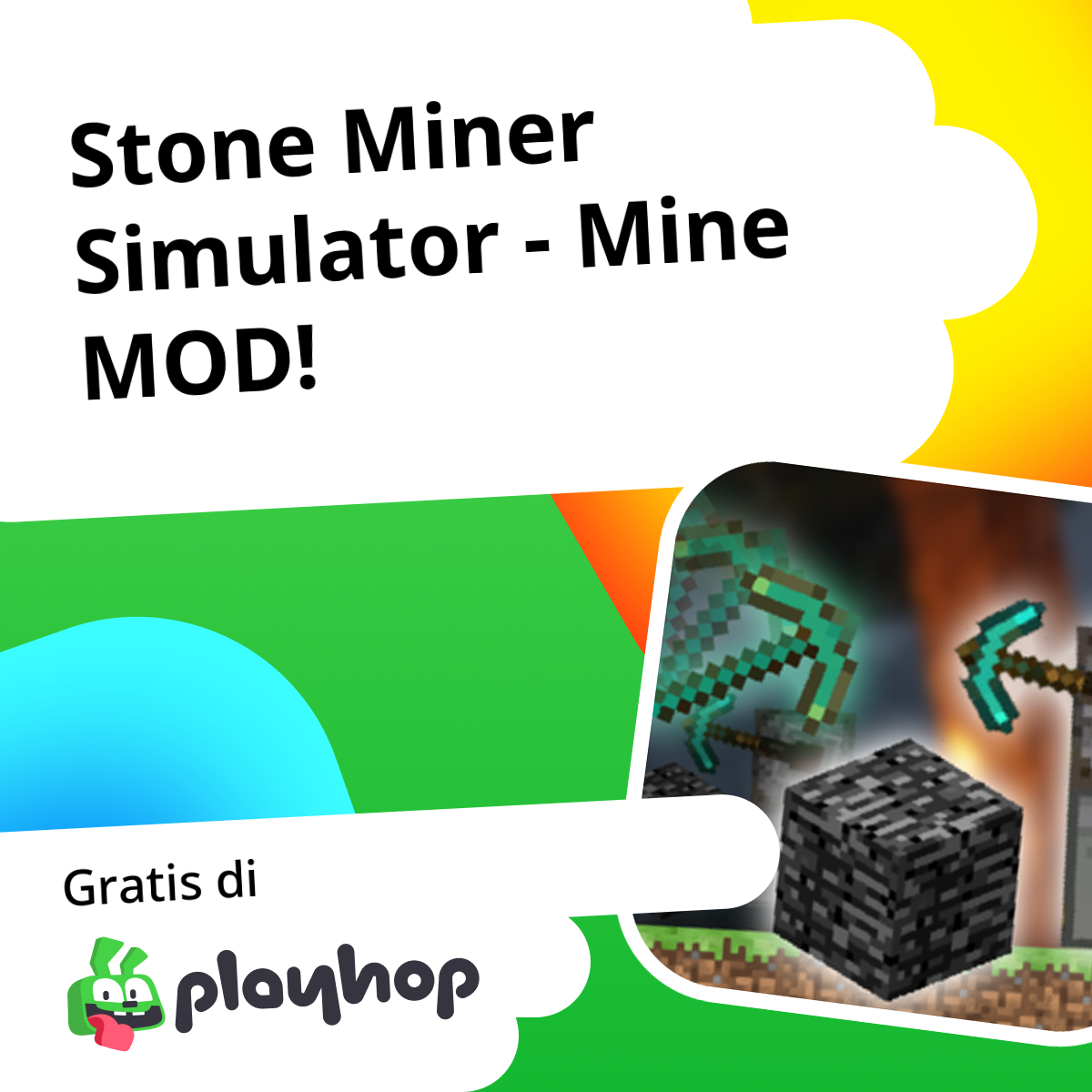Stone Miner Simulator Mine MOD! Main Gratis Online di Playhop